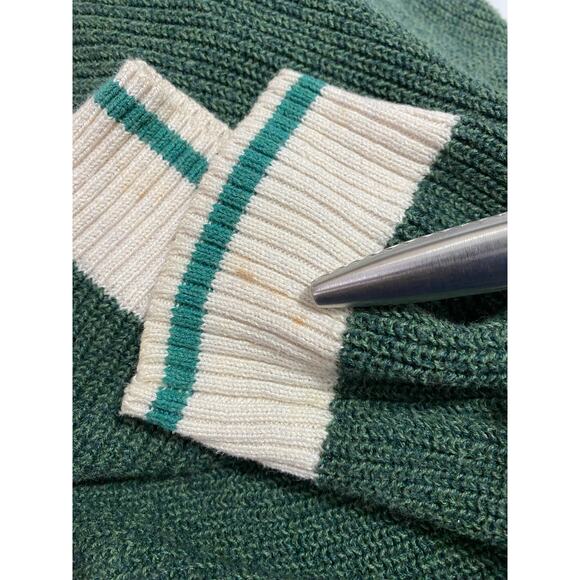 Roots Canada Sweatshirt Men’s 2XL Green Knit Pullover Made in Canada Heritage - Picture 9 of 10